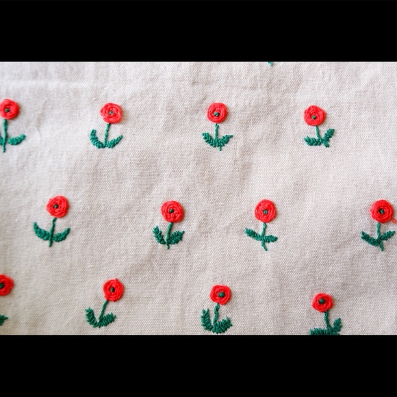 Flowers embroidered tote bag - Picture 5 of 5